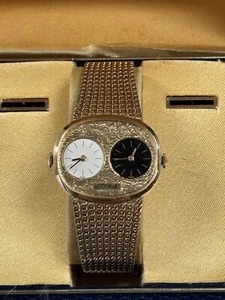 RARE LONGINES - WITTNAUER DUAL TIME TRAVELER 17J SWISS WATCH W/BOX - Picture 1 of 24