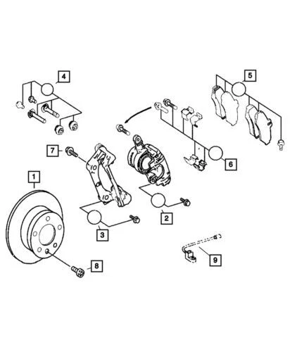 Genuine Mopar 2007-2009 Dodge Sprinter 2500 Rear Disc Brake Rotor 68013764AA - Image 1 of 1