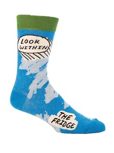Blue Q Socks, Mens Crew, Look Within The Fridge,Mens Shoe Size 7-12 - Bild 1 von 1