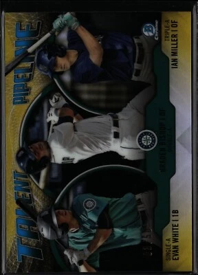 2019 Bowman #TP-SEA Evan White  Mariners Talent Pipeline Gold /50 - Image 1 of 2