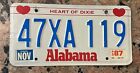 1987 Alabama License Plate Madison County
