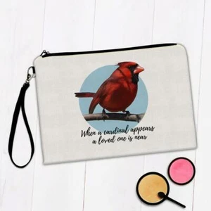 Bolsa de maquillaje de regalo: cuando un cardenal aparece perdido amado recuerdo dolor - Imagen 1 de 3