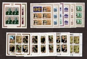 Lot of 14 souvenir sheets COOK ISLANDS 1974 WINSTON CHURCHILL Never Hinged Stamp - Picture 1 of 4