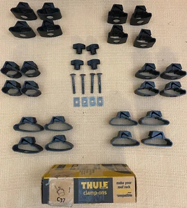 THULE Clamp-On Factory Cross Bar Mount Ski Rack Set of 4 C-23 to C-37 YOU CHOOSE - Picture 1 of 57