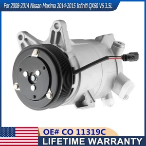 A/C AC Compressor W/ Clutch For Nissan Maxima Infiniti QX60 V6 3.5L CO 11319C - Picture 1 of 9