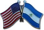 Vente en gros lot de 24 USA Amérique Nicaragua Amitié Drapeau Chapeau Capuchon Revers Pin 