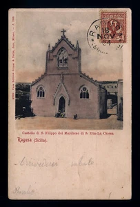 cartolina RAGUSA castello di s.filippo del marchese di s.elia-la chiesa - Picture 1 of 2