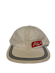 Vintage 90’s FILA Embroidered White Snapback Hat