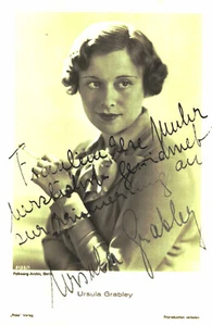 Ursula Grabley    **     Original Unterschrift auf Ross Karte Nr.  N  56 i - Picture 1 of 2