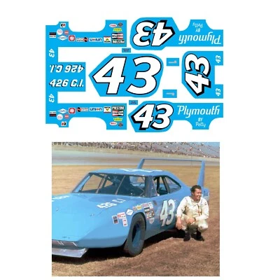#43 Richard Petty Superbird 1970 escala 1/32 calcomanía Cerrara Scalextric SCX Foto 1 de 3