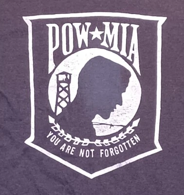 Camiseta POW MIA You Are Not Forgotten Militar Ejército Marina Marines De Colección Años 80 XL Foto 1 de 4