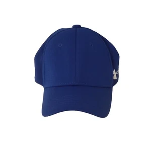 Under Armour Kids Youth Blue fitted cap hat with White Logo size XS/SM - Picture 1 of 5