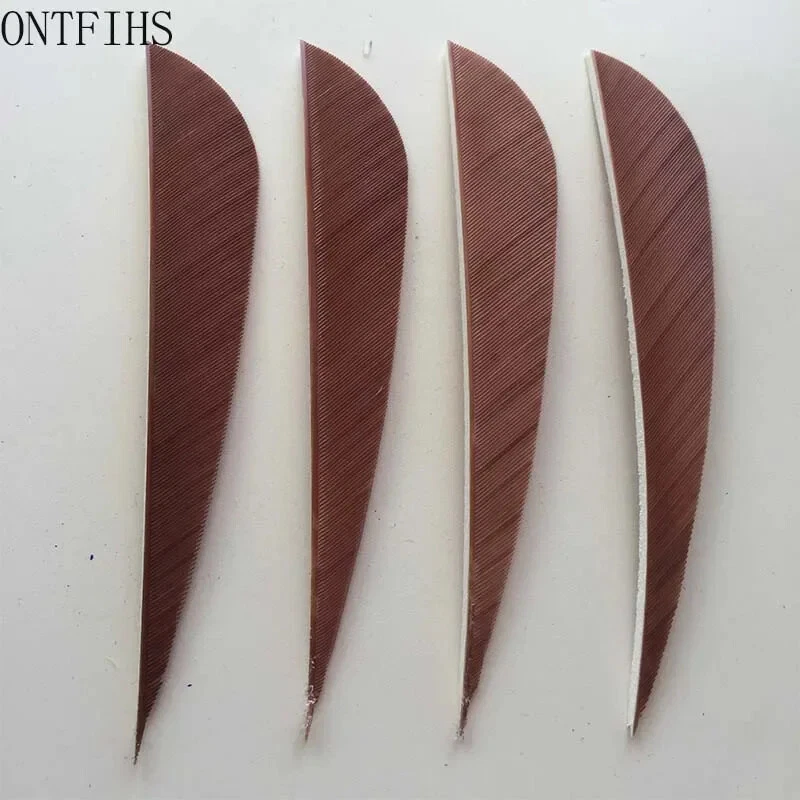 50PCS 4 Inch Parabolic Arrow Fletching Feathers Fletches RW LW - Image 1 of 4