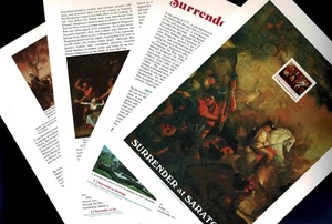 1977 "Surrender at Saratoga", 4-seitige historische Anzeige, & Ersttagsstempel 1728 - Bild 1 von 6