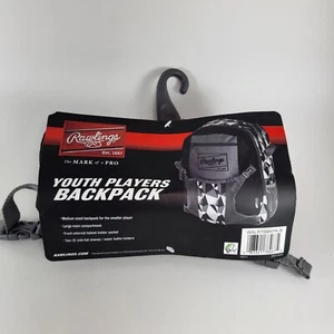 Rawlings Youth Players Baseball Backpack - Bat Sleeves Fence Hook Black - Picture 1 of 3