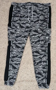 Ecko Unltd Pants Mens 3XL Black Gray Sweatpants Zip Joggers Streetwear Gym Y2K - Picture 1 of 13