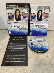 RAR Sony Playstation 2 PS2 SingStar Country komplett CIB mit Reg Card funktioniert Rarität! - Bild 1 von 7