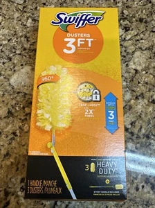 Swiffer Dusters Kit Avviamento Manico Estensibile Resistente (1 Manico, 3 Giallo - Foto 1 di 4