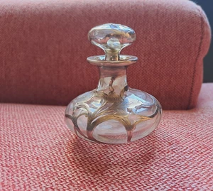 Flacon de parfum de collection, argent, décor Art Nouveau en filigrane - Photo 1/13