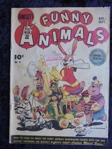 FAWCETT'S FUNNY ANIMALS #31 1945 FAWCETT GOLDEN AGE HOPPY CAPTAIN MARVEL BUNNY - Picture 1 of 2