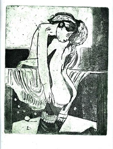 EROTIK "2 die sich lieben" 2/25,Aquatintaradierung HEINZ BRAYER DIEKEN Emden - Bild 1 von 1