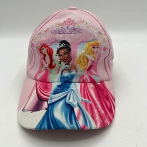 Disney Princess Hat Ariel Tiana Aurora Pink Baseball Cap Hat Girls Kids - Picture 1 of 6