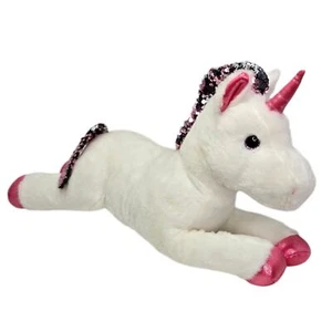 Juguete de peluche Aurora Shimmers unicornio reversible lentejuelas fantasía animal de peluche 18" - Imagen 1 de 8