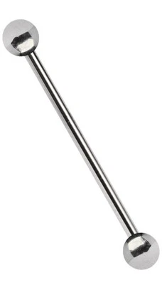 Piercing Titanio Gioiello Staffa 1,6mm Spessore Con 2 Chiusura Sfere, Lunghezza - Immagine 1 di 2