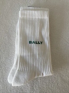 BALLY Athletic Socks White With Green Logo EU 41-42 (US 8-9) MSRP $99 - Picture 1 of 8