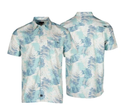 Salt Life Button Down  Woven Shirt Palm Wht Salty Saltlife Live Salty NWT - Image 1 of 2