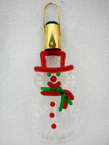 Adorable Light-Up Snowman Christmas Tree Ornament 4.75" tall MINT Cond #48 - Picture 1 of 2