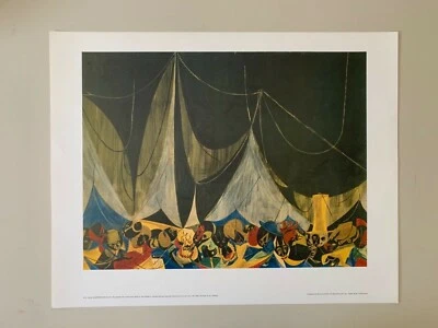 JACOB LAWRENCE, "MARIONETAS", IMPRESIÓN ARTÍSTICA AUTÉNTICA RARA DE LOS AÑOS 80  Foto 1 de 4
