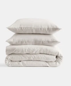 Quince European 100% Linen Duvet Set SAND King Cal King Open Box READ - Picture 1 of 8