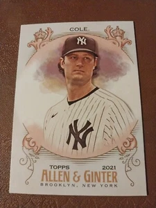 2021 GERIT COLE TOPPS ALLEN & GINTER BASEBALL CARD #123 NY NEW YORK YANKEES - Picture 1 of 2