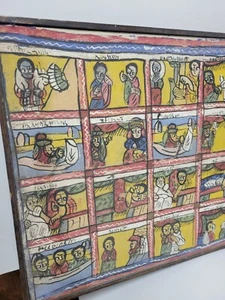Rare Vintage Ethiopian Art Story Painting - Picture 1 of 7