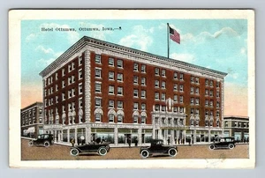 Ottumwa IA-Iowa, Hotel Ottumwa, Automobiles Vintage Souvenir Postcard - Picture 1 of 2