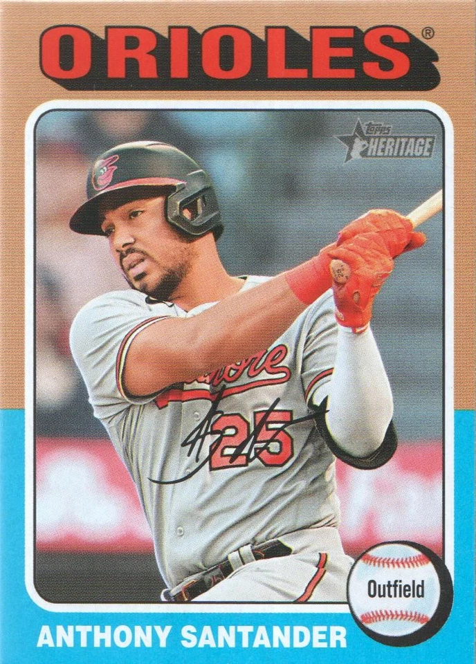 2024 Topps Heritage Baseball Card #9 Anthony Santander SP - Image 1 of 1