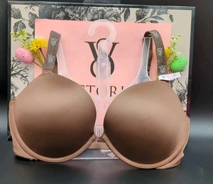 Victoria Secret The T Shirt Lightly Lined Full Coverage Smooth Bra 36D Mousse - Picture 1 of 9