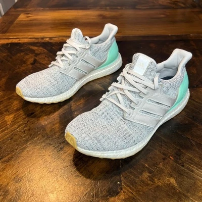 Adidas Ultra Boost 4.0 Gray Mint Green Running Shoes Womens Size 11.5 - Image 1 of 4