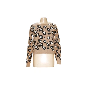 Suéter Pullover Express Marrón Estampado Animal XS - Imagen 1 de 4