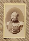 CDV Foto um 1871 + DRESDEN - OFFIZIER / GENERAL mit ORDENSSPANGE & EK 1. Klasse