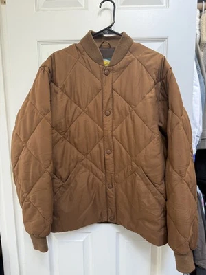 Cabela's Jacket Mens Medium Brown Quilted Snap Front Bomber Hunting - Image 1 of 4