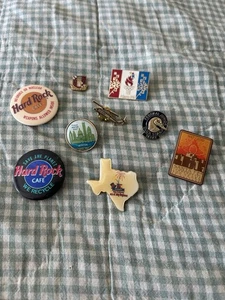 Lot Of Nine Miscellaneous Lapel Pins & Brooches Including Events & Recognition - Picture 1 of 6