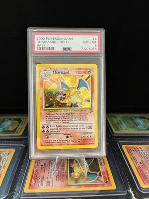 Charizard 004/130 Base Set 2 Holo - PSA 8 - Image 1 of 2