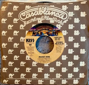 KISS RARE 1977 "Rocket Ride" Casablanca Records Mono/Stereo Promo 45 - Picture 1 of 6
