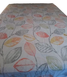 The Company Store Full Duvet Cover White Multicolor Leaf Cotton Bedding Decor - Picture 1 of 12