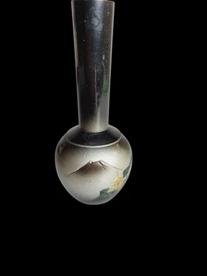 Vintage Solid Brass Bud Vase Etched Ornate Oriental Design - Image 1 of 4