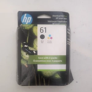 HP 61 Czarne trójkolorowe wkłady atramentowe Combo 2-pak Oryginalne OEM Oryginalne październik 2026 - Zdjęcie 1 z 2