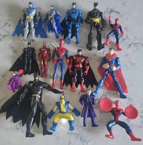 Batman Spider-man Spiderman Superman Joker Wolverine Action Figure Lot Bundle - Picture 1 of 7