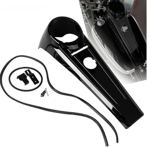 Fuel Gas Tank Dash Panel Cover Trim Gloss Black For Harley Softail Fat Boy 00-17 - Picture 1 of 15